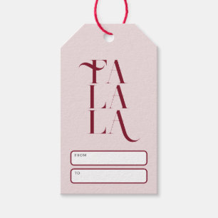 Fa La La Christmas Playful Vintage Gift Tags