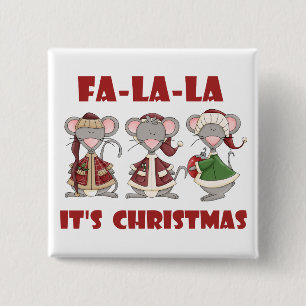 Fa La La Christmas T-shirts and gifts 15 Cm Square Badge