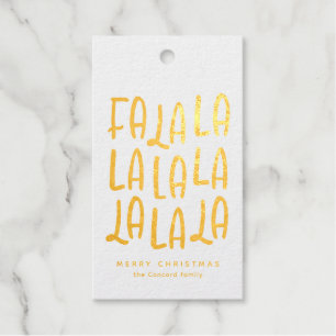 Fa la la cute personalised Merry Christmas holiday Gift Tags