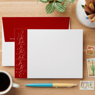 Fa la la - Deck the Halls Lettering - Family Love  Envelope