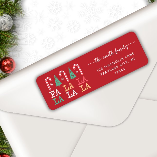  fa la la festive Christmas return address (Creator Uploaded)