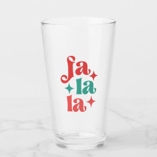 Fa La La - Festive Holiday Typography Design Glass