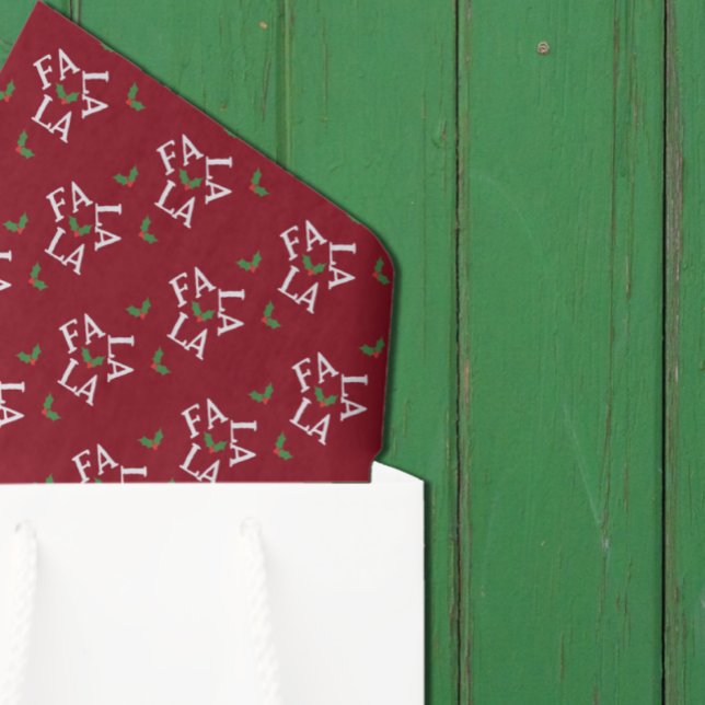 Fa La La Festive Holly Christmas Tissue Paper (Creator Uploaded)