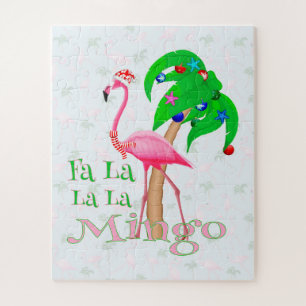 Fa La La Flamingo Xmas Jigsaw Puzzle