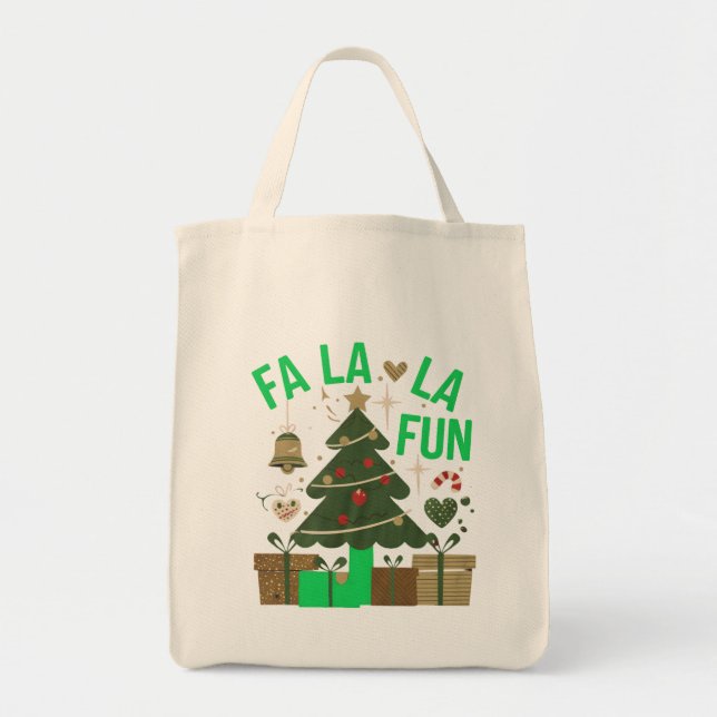 Fa La La Fun Digital Art Design Tote Bag (Front)