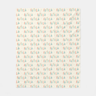 Fa La La Funny Christmas Tree Holiday  Fleece Blanket