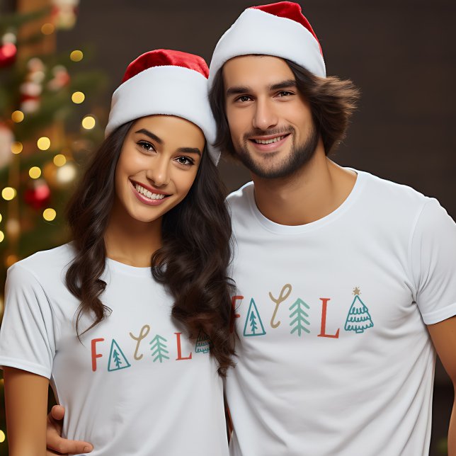 Fa La La Funny Christmas Tree Holiday T-Shirt (Fa La La Funny Christmas Tree Holiday T-Shirt)