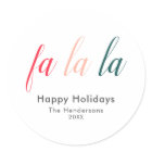 Fa La La Happy Holidays Modern