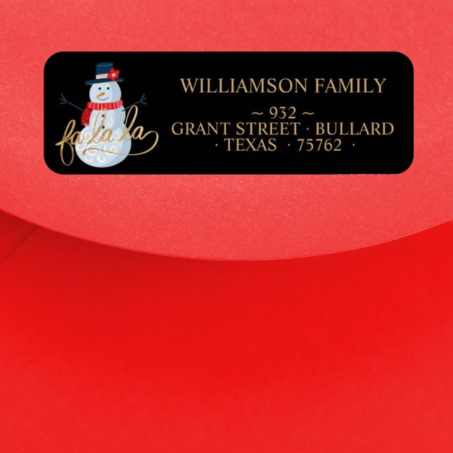 Fa La La Holiday Snowman Family Black Address (Creator Uploaded)