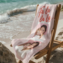 Fa La La La Blush Pink Christmas Photo 