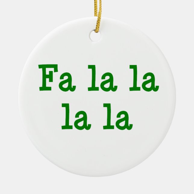 fa la la la ceramic tree decoration (Front)