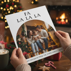 Fa La La La Cute Family Christmas Card