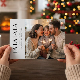 Fa La La La Festive Family Greeting Card
