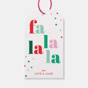 Fa La La La Festive Gift Tag