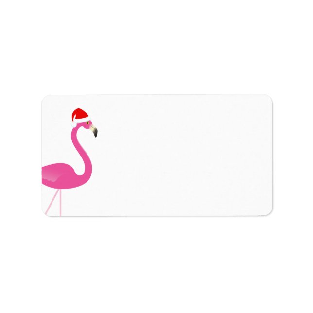 Fa la la la Flamingo Holiday Address Label (Front)