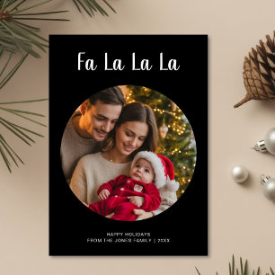 Fa La La La Joyful Family Christmas Card