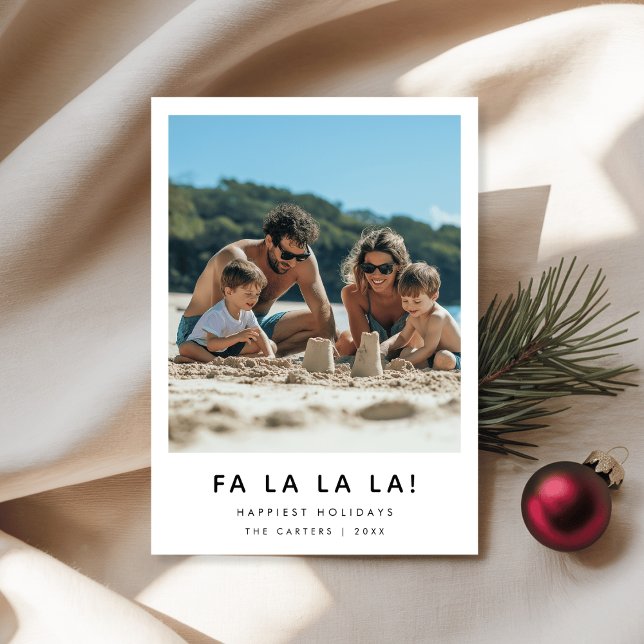 Fa La La La La Beach Family Christmas Photo Card (Creator Uploaded)