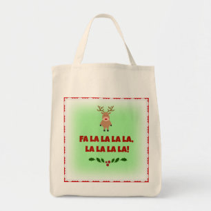 Fa La La La La Christmas Organic Canvas Tote Bag