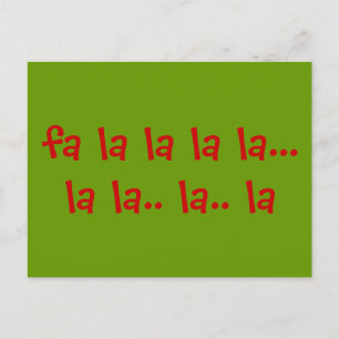 fa la la la la... la la.. la.. la postcard