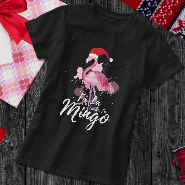 Fa la la la la Mingo Flamingo Christmas Fun Tri-Blend Shirt (Creator Uploaded)