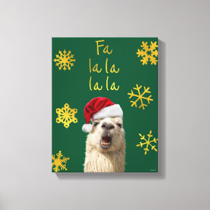Fa La La La Llama Canvas Print