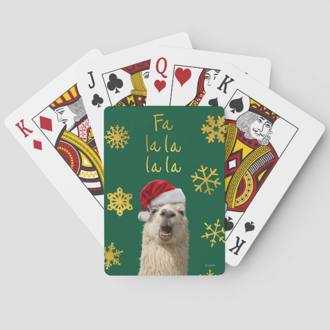 Fa La La La Llama Playing Cards (Back)