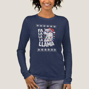 Fa La La La Llama Ugly Christmas Womens Tri-Blend Shirt