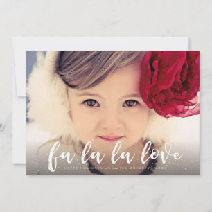 Fa La La La Love Christmas Photo Greeting Holiday Card