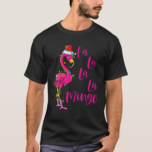 Fa La La La Mingo Flamingo Christmas Women Girls T-Shirt (Front)