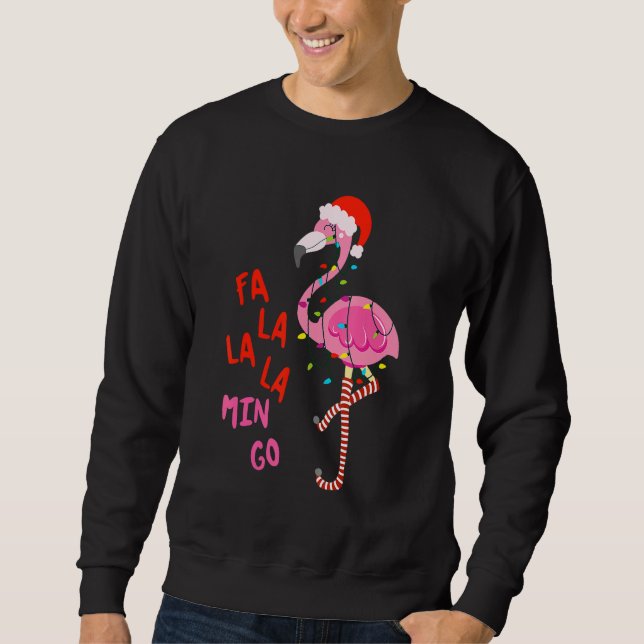 Fa La La La Mingo Flamingo For Christmas Xmas Paja Sweatshirt (Front)