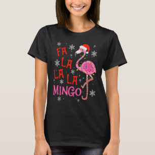 Fa La La La mingo Flamingo For Christmas Xmas Paja T-Shirt