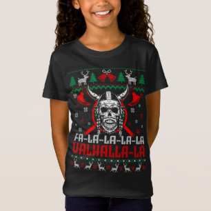 Fa-La-La-La Valhalla-La Funny Viking God Ugly Xmas T-Shirt