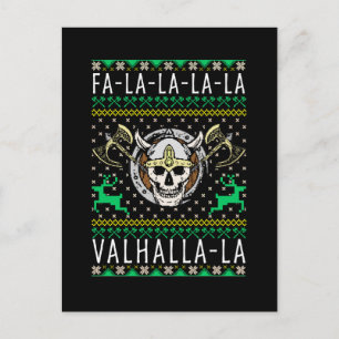 Fa-La-La-La Valhalla-La Viking Christmas Postcard