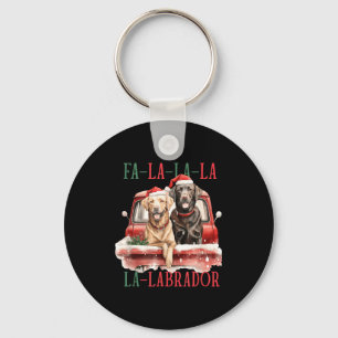 Fa La La Labrador Funny Christmas  Key Ring