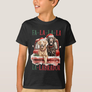 Fa La La Labrador Funny Christmas  T-Shirt
