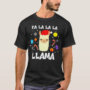 Fa La La Llama Christmas Animal Lover T-Shirt