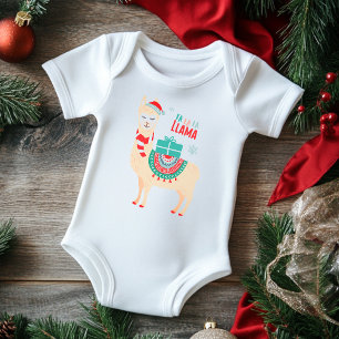 Fa La La Llama   Christmas Baby Bodysuit