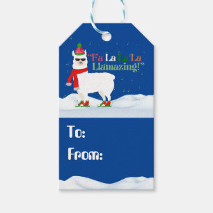 Fa La La LLama Christmas Carol Gift Tags