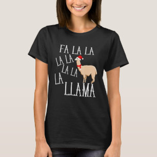 Fa La La Llama Christmas Cute Holiday Animal T-Shirt