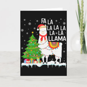 Fa La La Llama Christmas Funny Xmas Pyjamas Animal Card