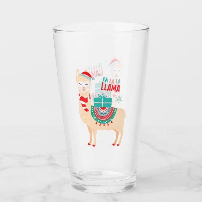 Fa La La Llama | Christmas Glass (Front)