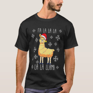 Fa La La Llama Christmas Holiday Men Women Kids T-Shirt