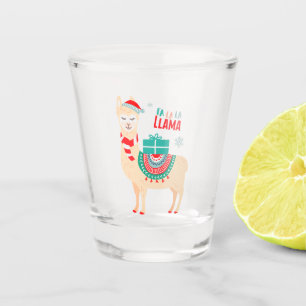 Fa La La Llama Christmas Shot Glass