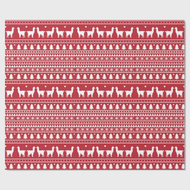 Fa-La-La Llama Christmas Wrapping Paper (Flat)