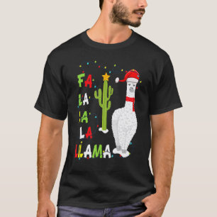 Fa La La Llama Cute Alpaca Christmas Family Matchi T-Shirt