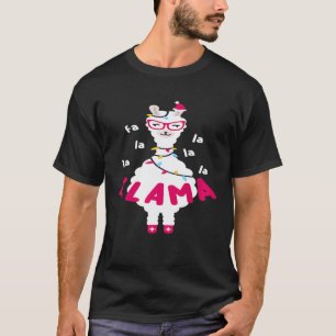 Fa La La Llama Cute Christmas Women Men Kids Xmas T-Shirt