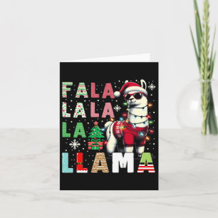 Fa La La Llama Funny Llama Christmas Animal Lover  Card