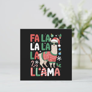 Fa La La Llama Funny Llama Christmas Animal Lover Holiday Card