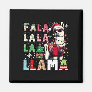 Fa La La Llama Funny Llama Christmas Animal Lover Magnet