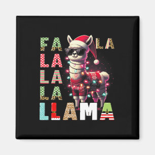 Fa La La Llama Funny Llama Christmas Animal Lover Magnet